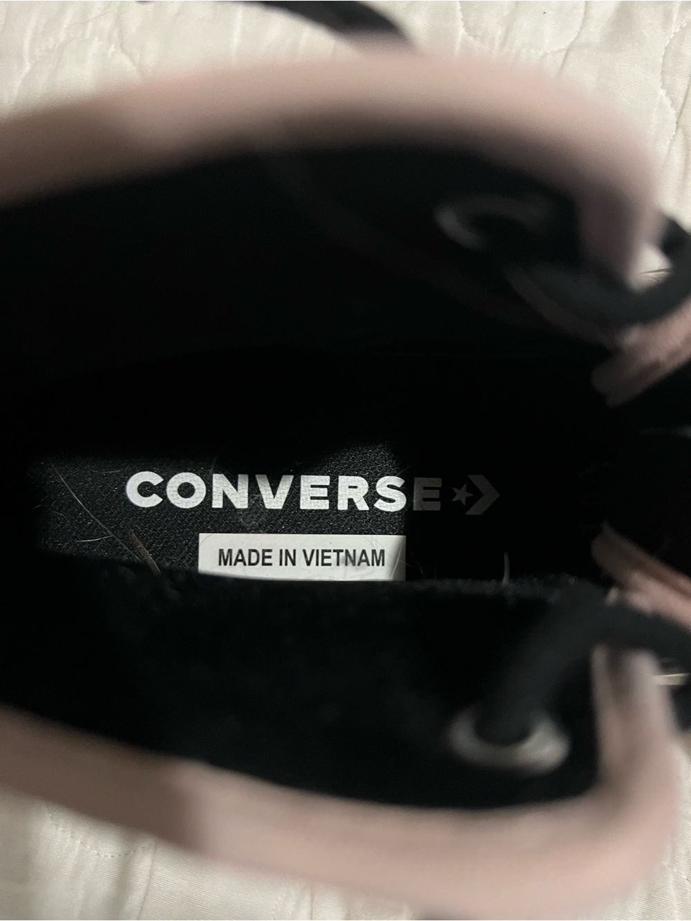 Converse Women's High-Top Sneakers in Pink, Black and White - Picture 6 of 8